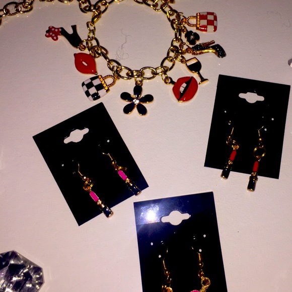 Custom kids Charm bracelet and earrings - Picture 4 of 7
